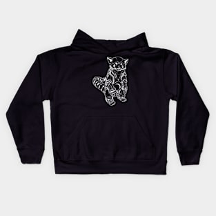 Mech Red Panda (white) Kids Hoodie